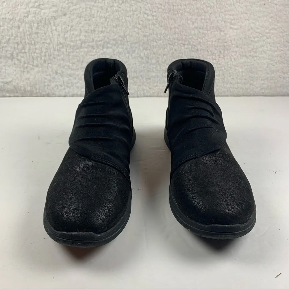 Clarks Womens 6.5 W Cloudsteppers Casual Ankle Boots‎ Black Sillian Tana 7628